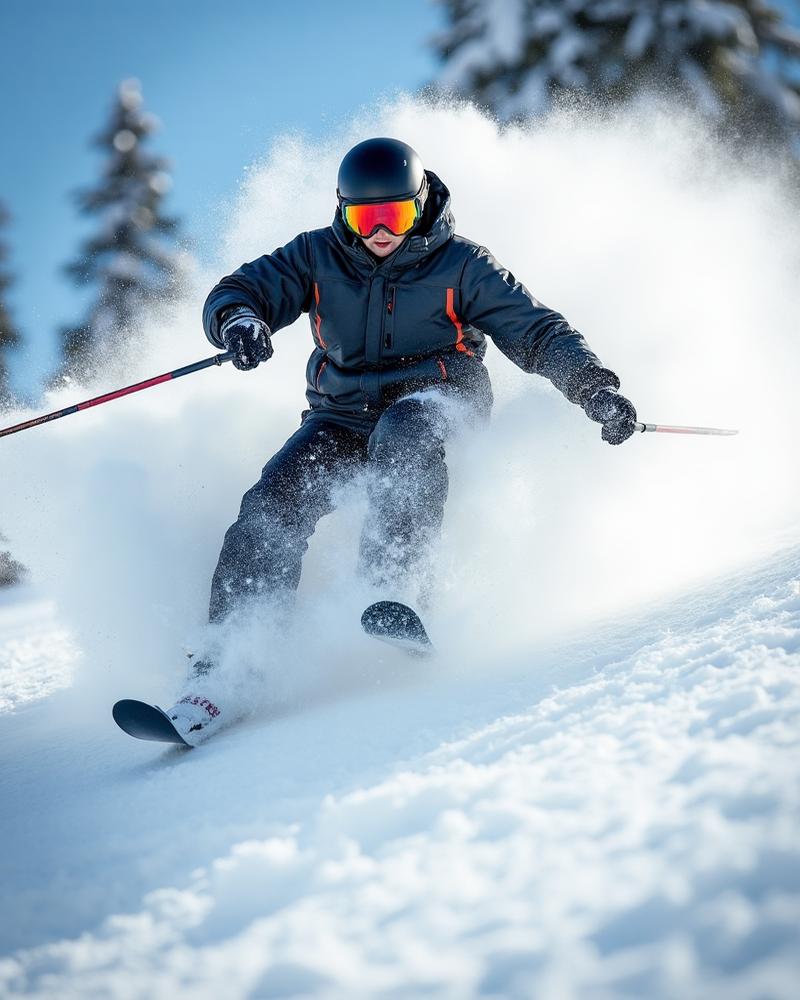 Performance sci preparati da Bosin SKI Sciatore in azione sulla neve - Risultati delle preparazioni Bosin SKI